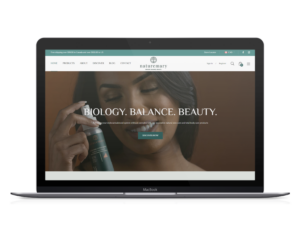 Laptop with Nature Mary website open Laptop with Nature Mary website open